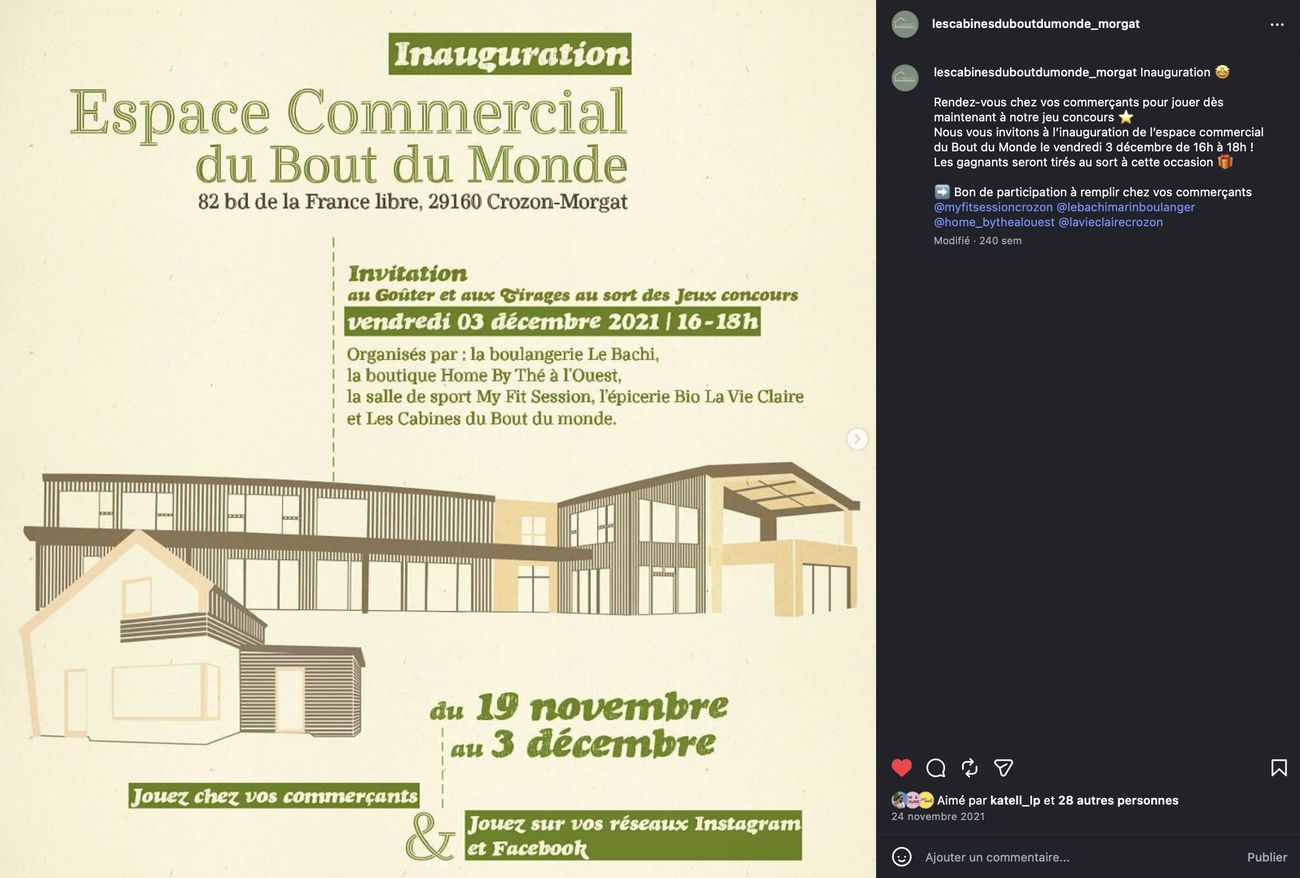 Inauguration de l'espace commercial du Bout du Monde