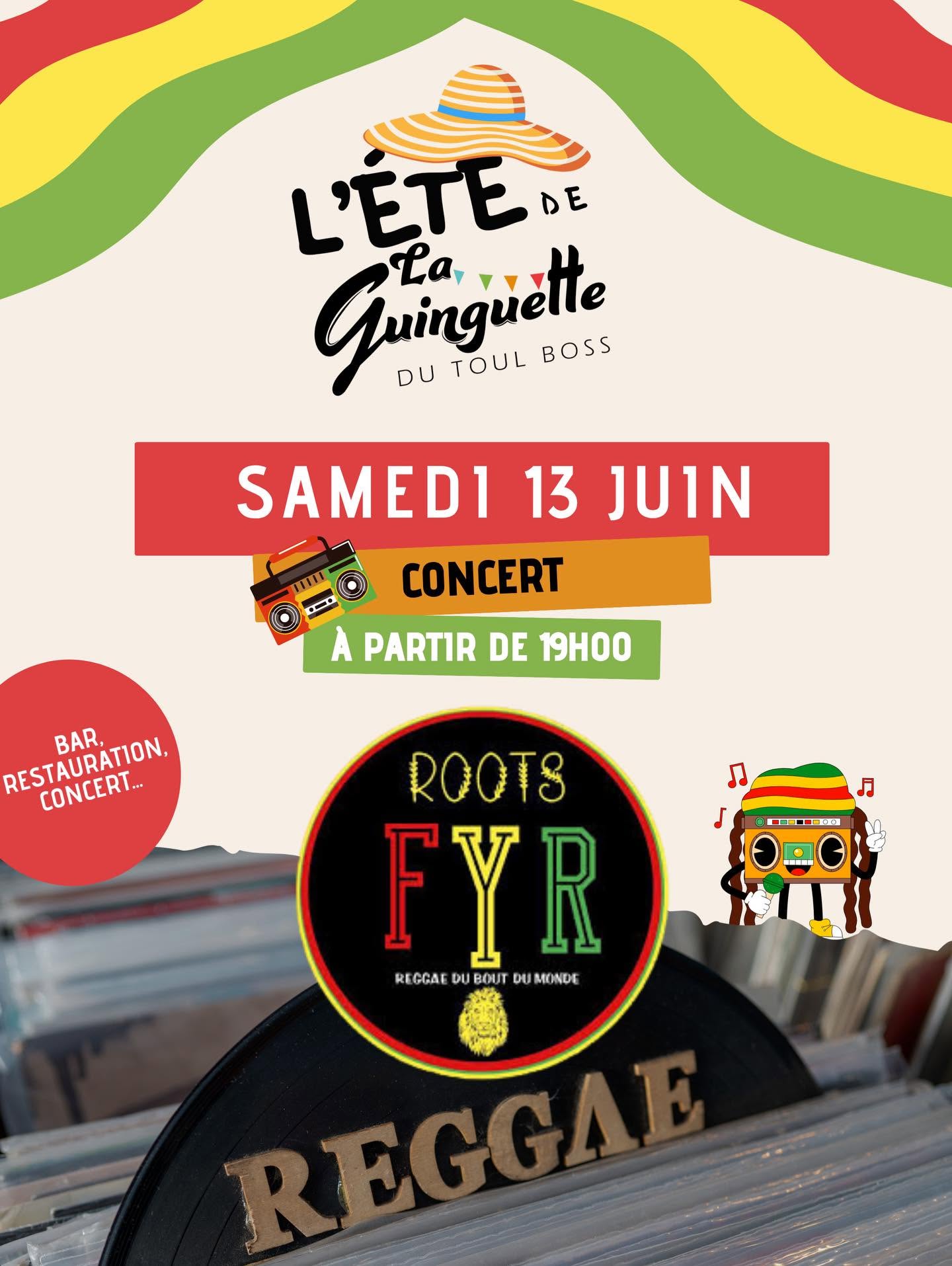 Affiche concert reggae, La Guinguette du Toul Boss