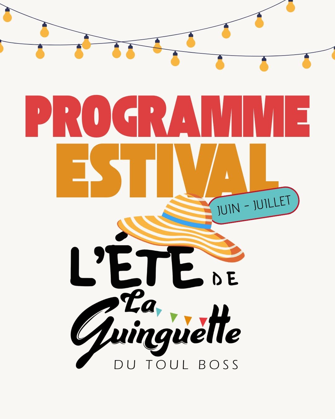 Communication estivale de la guinguette du Toul Boss